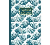 Agenda settimanale con orario: Grande Onda | 12 mesi, Settimana su doppia pagina, Intervalli di 1 ora, Da Agosto a Luglio, Formato A5 | Calendario ... Personale, l'ufficio Aziendale e il Diario