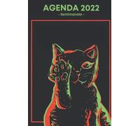 Agenda Settimanale: Diario Planner Calendario Pianificatore Giornaliera 2 Pagine = 1 Settimana Per Una Gestione Perfetta Del Tempo Gatto Idee Regalo Donna Uomo