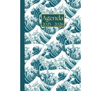 Agenda settimanale: Grande onda | 18 mesi, Settimana su doppia pagina, Da Luglio a Dicembre, Formato 6"x9" | Calendario Mensile con Note | Adatto per ... Personale, l'ufficio Aziendale e il Diario