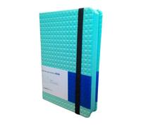 Agenda Seven Cartomania Pixel Glow effet 3D vert eau à verrouillage fixe 2026 F.to 9 x 13 cm quotidien 12 mois - fermeture avec élastique + stylo à clic et signet