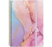 Agenda Spirale Design Collection 2025 Semaine Sur 1 Page Présentation Horizontale Janvier 2025 - Décembre 2025 (12 Mois) Goldy Français