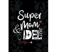 Agenda Super Maman et Infirmière Libérale: Planificateur de tournée,intérieur noir et blanc,grand format,1 jour/page,de 5h à 21h45,toutes les 15min,+ RDV patients+ km+CA+bilan comptable