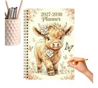 Agenda Vache - Organiseur à long terme, calendrier pluriannuel | Dispositions de papier compactes de format moyen | Compagnon de bureau pour enseignant, ami collègue
