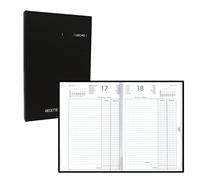 Agendas LECAS format carré 14 x 22 cm - Règlure recettes dépenses - noir - 1 jour par page - 2026