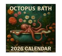 Agendas Muraux 2026-2026 Calendrier Mural Mensuel Poulpe en Tube pour l'Année Entière - Planificateur de Tâches Fantaisiste Écriture Fluide pour Adolescents Adultes Enseignants Étudiants