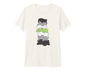 Agender Flag Pile Pride LGBTQ Ours Mignon Agender T-Shirt Haut de Gamme
