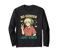 Agender Pride Just Vibes Chemise de sexe neutre Manche Longue