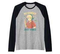 Agender Pride Just Vibes Chemise de sexe neutre Manche Raglan