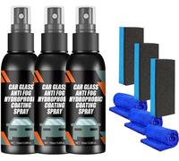 Agent antibuée hydrofuge pour pare-brise de voiture, anti-buée et revêtement hydrophobe,Car Windshield Spray Water Repellent Antifogging Agent, Car Glass Anti-Fog Rainproof Agent (1Set)