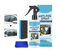 Agent antibuée - Spray antibuée pour pare-brise, nettoyant anti-pluie pour verre, kit de liquide de dégivrage, miroir de lunettes, utilisation dans la salle de bain, entretien du verre intérieur et ex