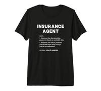 Agent d'assurance - Définition du Dictionnaire Amusant T-Shirt Haut de Gamme