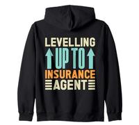 Agent D'assurance Levelling Up to Courtier D'assurance Drôle Sweat à Capuche