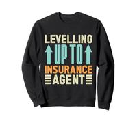 Agent D'assurance Levelling Up to Courtier D'assurance Drôle Sweatshirt