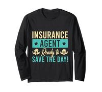 Agent D'assurance Save The Day Courtier D'assurance Drôle Manche Longue
