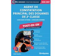 Agent de constatation principal des douanes de 2e classe - Tout-en-un Concours externe -?Concours interne - Marc Dalens - Studyrama Eds - broché - Scolaire / Universitaire