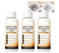 Agent de démoulage pour moules à bougies parfumées, spray antiadhésif à base d’eau séchage rapide sans odeur, solution facile pour moules silicone cire, fabrication de bougies (3pcs)