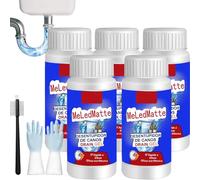 Agent de dragage de canalisations, agent de dragage de canalisations puissant, déboucheur liquide pour éviers haute performance, déboucheur de canalisations (5Pcs)