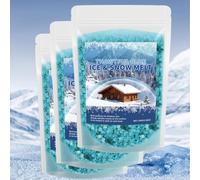 Agent de fonte des neiges, mélange de sel gemme à action rapide, efficace jusqu'à -16 °C, faible corrosion, sac refermable de 100 g, dégivreur d'hiver efficace pour températures froides et espaces