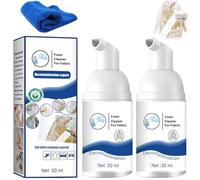 Agent de nettoyage à sec en mousse, 30 ml, nettoyant à sec pour vêtements, spray de nettoyage à sec multifonction, agent de nettoyage à sec pour vêtements sans rinçage, nettoyant en mousse sèche pour