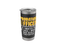Agent de probation Si I agent de probation des services sociaux Gobelet isotherme en acier inoxydable double paroi