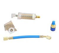 Agent de refroidissement AC Outil de chargeur d'huile 30 ml Injection avec filetage SAE 6,35 mm et jauge de mesure pour utilisation automobile et système de réfrigération