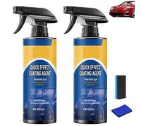 Agent de revêtement à effet rapide, voiture à gratter cire de cire pulvérisée pulvérise sans eau, lavage à action rapide à action rapide rapidement revêtements de voiture,Nettoyage avancé (2pcs)