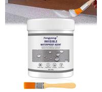 Agent De Revêtement Imperméable Transparent Avec Pinceau,Anti Fuite,Polyurethane Waterproof Coating,Resine Etancheite Transparente,Agent De Réparation De Mur(White,300ml)