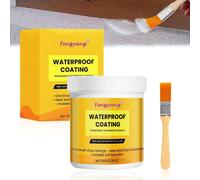 Agent De Revêtement Imperméable Transparent Avec Pinceau,Anti Fuite,Polyurethane Waterproof Coating,Resine Etancheite Transparente,Agent De Réparation De Mur(150ml) (Yellow)