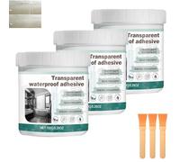 Agent de revêtement imperméable transparent, mastic d'étanchéité imperméable invisible, protection contre les fuites à base d'eau pour toits, murs, jardins et fenêtres (3pcs)