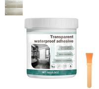 Agent de revêtement imperméable transparent, mastic d'étanchéité imperméable invisible, protection contre les fuites à base d'eau pour toits, murs, jardins et fenêtres (1pcs)