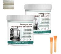 Agent de revêtement imperméable transparent, mastic d'étanchéité imperméable invisible, protection contre les fuites à base d'eau pour toits, murs, jardins et fenêtres (2pcs)