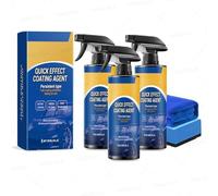 Agent de revêtement rapide pour voitures, Revêtement céramique avec éponge et lingette (3Pcs)