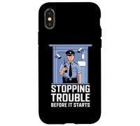 Agent de sécurité - Transat de Travail - Garde de sécurité Coque pour iPhone X/XS