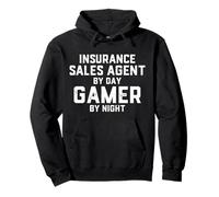 Agent de Vente d'assurance par Jour Gamer Vendeur d'assurance-Vie Sweat à Capuche