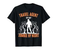 Agent de Voyage par Day Zombie by Night Funny Halloween Creepy T-Shirt