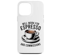 Agent immobilier Espresso - Agence de fermeture alimentée par le café Coque pour iPhone 13 Pro Max