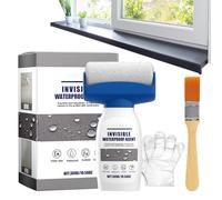 Agent Imperméabilisant Invisible, Colle de Réparation 300ml Anti-Fuites, Avec Brosse et Gants, Haute Adhérence, Réparation Fissures Sous-sol Gouttières Béton