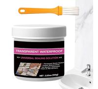Agent imperméable invisible - 100 g de mastic transparent, colle pour réparation WC à séchage rapide | pour toilettes salle de bain, toit, extérieur, cuisine, mur, carrelage, fenêtre