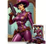 Agent Spatial en Tenue Violette Puzzle de 1000 pièces pour Adolescents Jeu de logique et de détente Découpe précise (50x75cm)