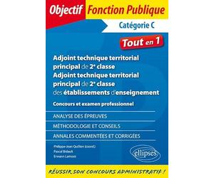 Agent technique territorial principal de 2e djoint technique territorial principal de 2e es établissements d'enseignement: Catégorie C. Concours et examen professionnel