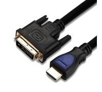 AGES 1.5 mètre HDMI à DVI rond ordinateur ligne télévision 1080P Double anneau aimant cuivre affichage