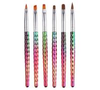 Ages 1 Pièces 4 Style Sirène Nid D'abeille Poignée Nail Art Acrylique Gel Extension Brosse Fleur Conception Dessin Peinture Stylo Ensemble