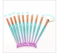 Ages 10 Pièces/Ensemble Pinceaux De Maquillage Sirène Professionnel Ensemble Kits De Maquillage Pour Les Yeux Ombre Eyeliner Haute Qualité Outils De Pinceau De Maquillage Kit D'outils Pour Les Sourcil