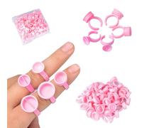 Ages 100 Pièces Jetables Casquettes Microblading Rose Anneau Tatouage Encre Tasse Pour Femmes Hommes Tatouage Aiguille Fournitures Accessoire Maquillage Tatouage Outils