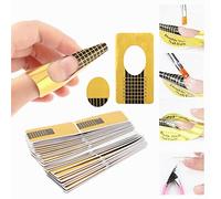 Ages 100 Pièces Professionnel Français Ongles Forme Conseils Nail Art Forme Acrylique Pointe Gel Ongles Autocollant Extension Curl Forme Pour Vernis À Ongles Guide