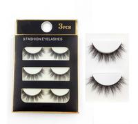 Ages 3 Paires Nouveau Fait À La Main Croix Faux Cils Beauté Maquillage Épais Volumineux Désordre Faux Cils Outils D'extension