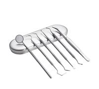 Ages Miroir Dentaire En Acier Inoxydable Dentiste Dentaire Préparé Ensemble D'outils Sonde Kit De Dents Instrument Pince À Épiler Houe Faucille Détartreur