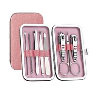 Ages Nouveau 8 Pièces En Acier Inoxydable Noir Coupe-Ongles Coupe Tondeuse Kit De Toilettage Manucure Ensemble Pédicure Orteil Nail Art Outils Ensemble Kitsyrx