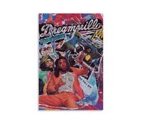 AGEUWRRGGH Impression sur toile J Cole Rapper - Art mural esthétique - Peinture moderne pour chambres - 60 x 90 cm - Style sans cadre