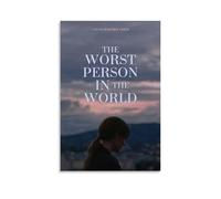 AGEUWRRGGH Impression sur toile « The Worst Person In The World » - Art mural esthétique - Peinture moderne pour chambres - 60 x 90 cm - Style sans cadre